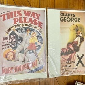 1937 This Way Out and 1937 Madame X Movie Posters